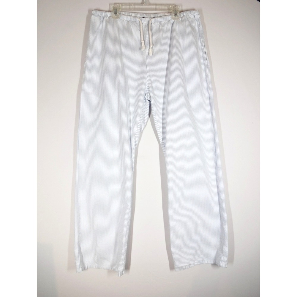 Brandy Melville Pull On Pants Women S/M Blue Pinstripe Coastal Beachy Loungewear